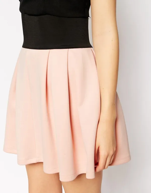 Women'S_Wear_Peach/Black_Skirt_|_50403