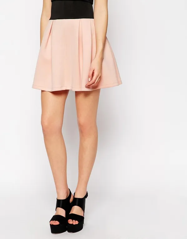 Women'S_Wear_Peach/Black_Skirt_|_50403