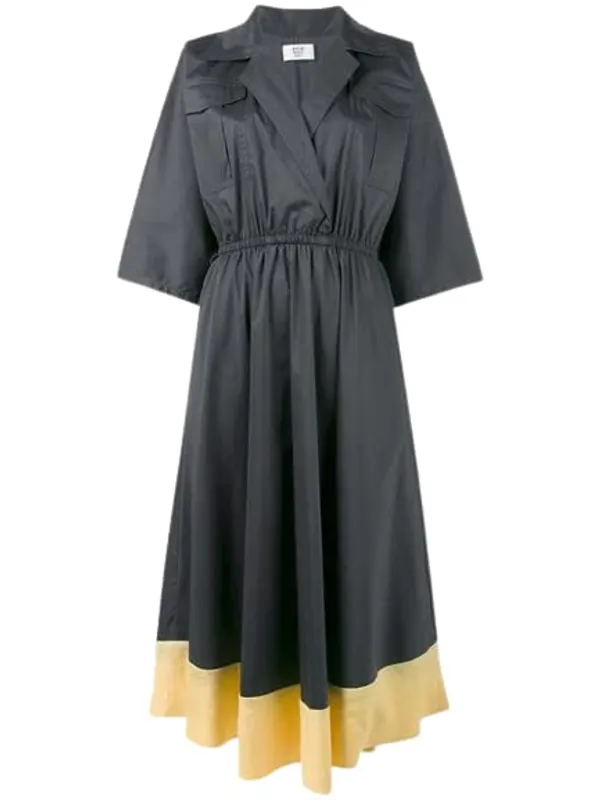 Popuppatka_Western_Dresses_|_A-Line_Knee-Length_Dress_|_Midi_Western_Dress_For_Women_Black_&_Yellow