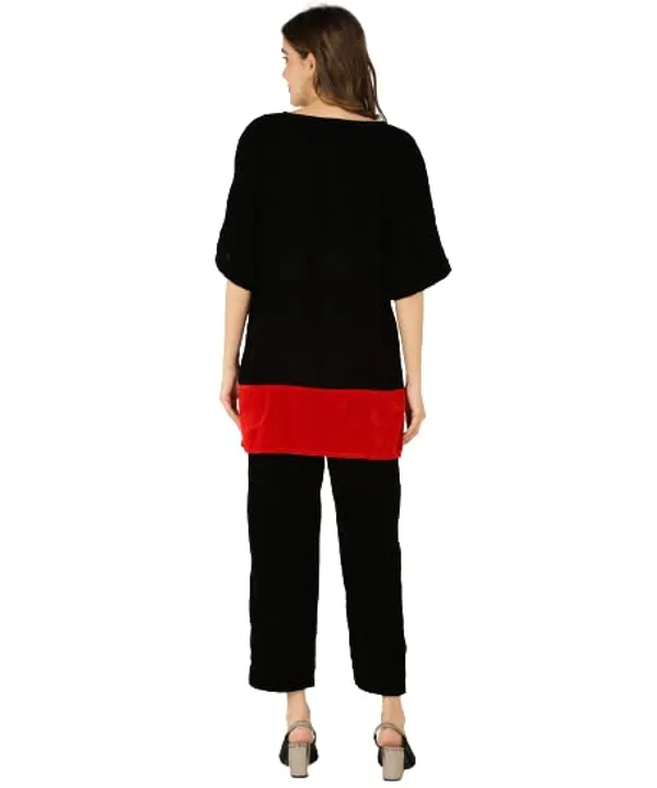 Popuppatka_Women/Girl'S_Velvet_Track_Suit_Black_Color