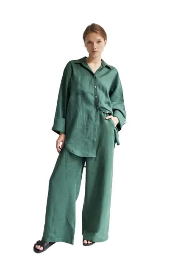 Popuppatka_Women_And_Girl_Casual_3/4_Sleeve_Shirt_(Teal)