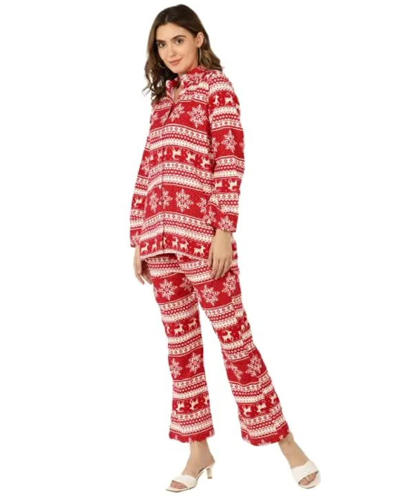 Popuppatka_Womens/Girl_Velvet_Track_Suit_Red