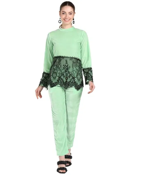 Popuppatka_Womens/Green_Velvet_Track_Suit_Green
