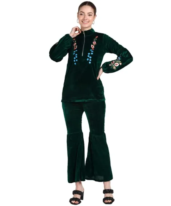 Popuppatka_Womens_Satin_Pleating_Track_Suit_Green