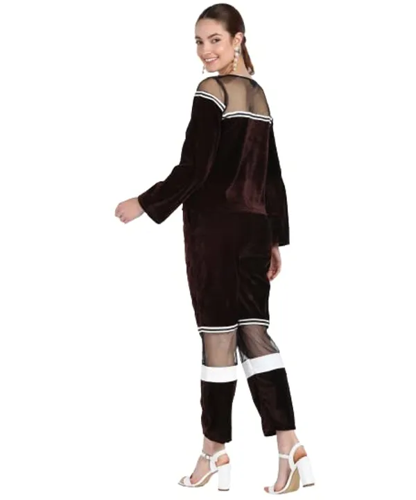 Popuppatka_Womens_Velvet_Track_Suit_Brown