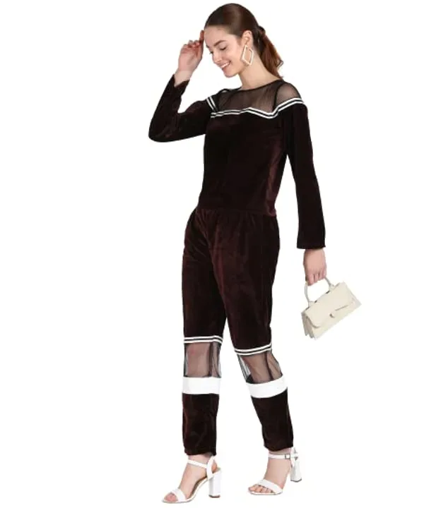 Popuppatka_Womens_Velvet_Track_Suit_Brown
