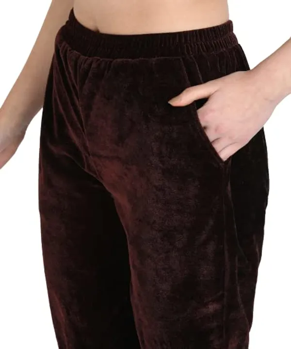 Popuppatka_Womens_Velvet_Track_Suit_Brown