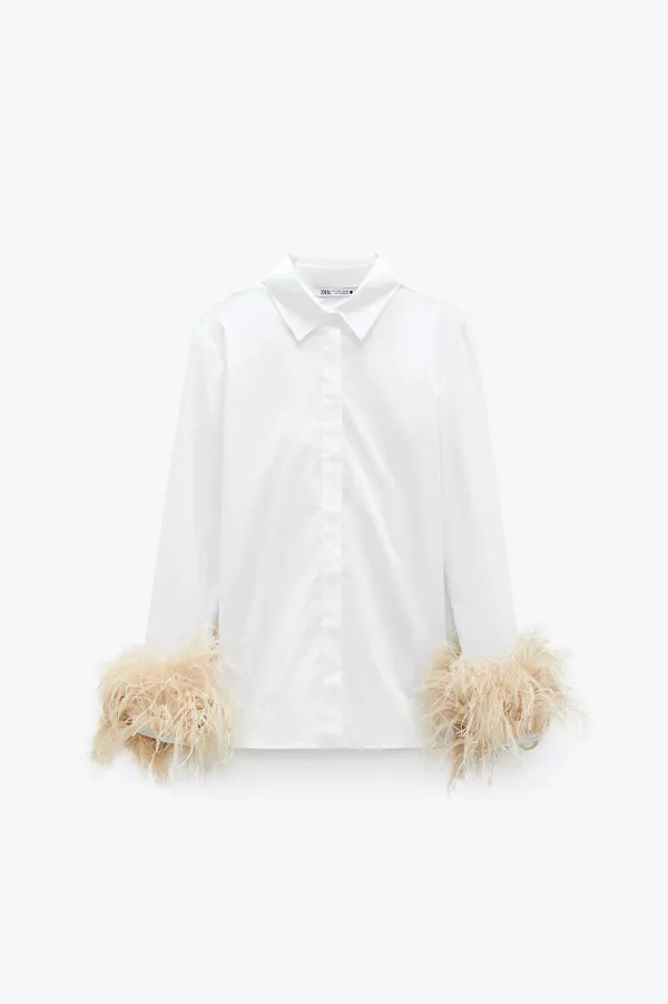 Beige/_White_Shirt_For_Women
