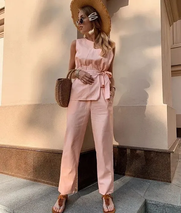 New_Summer_wear_cotton_lenin_co-ord_set