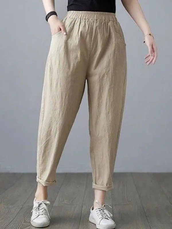 Best_seller_summer_embroidery_pure_cotton_pants