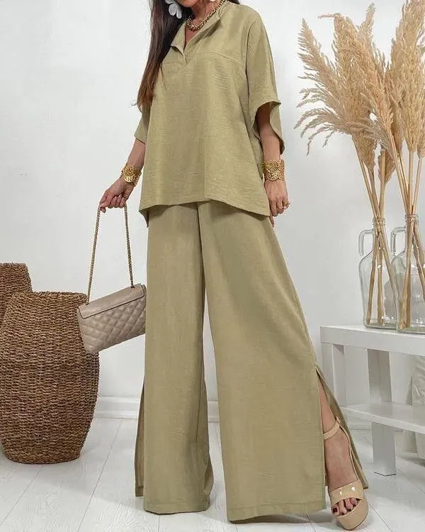 Elegent_Summer_cotton_lenin_co-ord_set