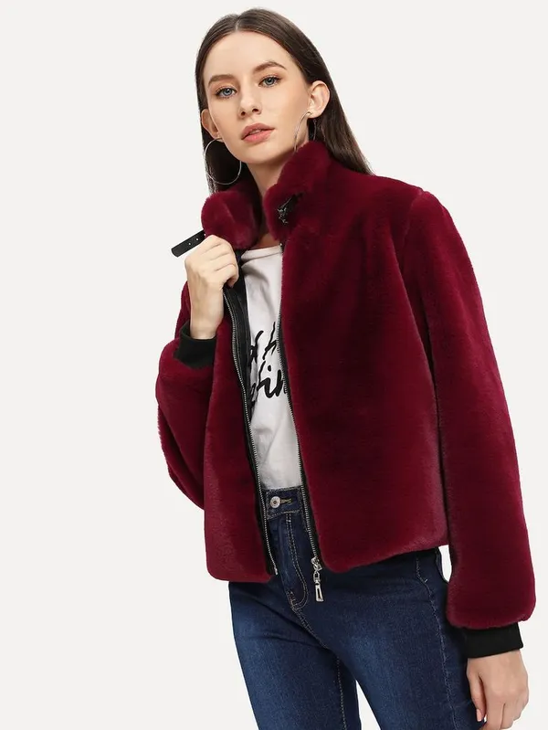 Fur_Maroon_Coat_For_Women