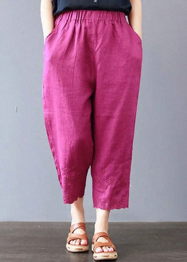 Best_seller_summer_embroidery_pure_cotton_pants