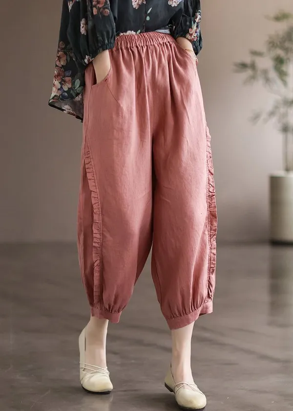 Best_seller_summer_embroidery_pure_cotton_pants