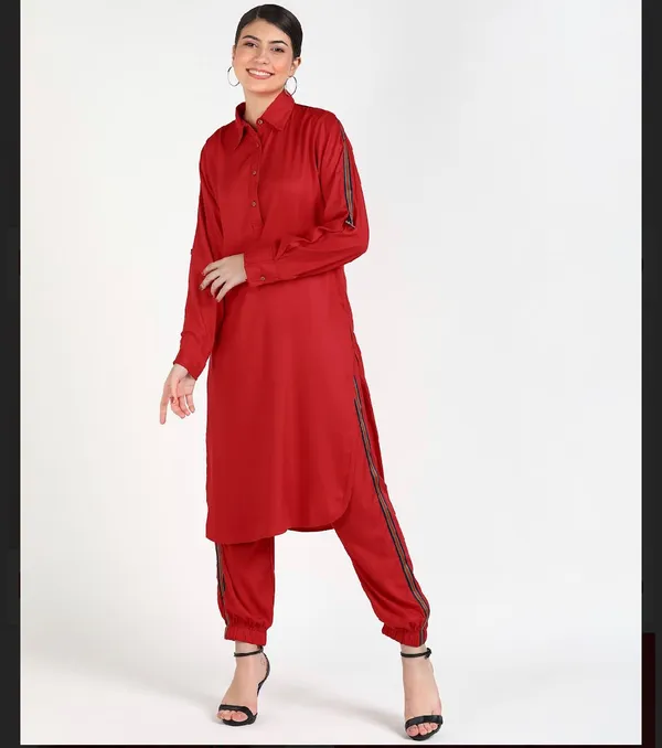 Dark_Red_Coord_Set_For_Women