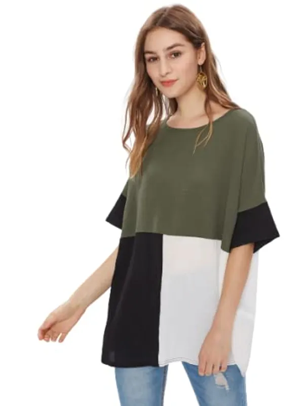 Women'S_Cotton_Blocking_Top