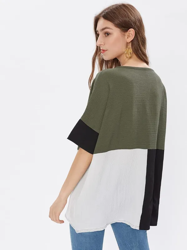 Women'S_Cotton_Blocking_Top