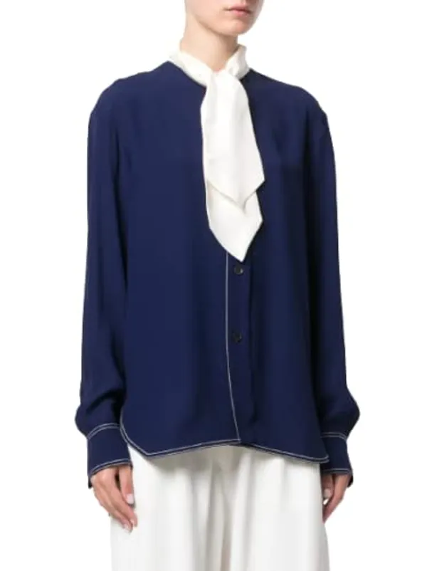 Women'S_Cotton_Blue_Formal_Tie_Shirt