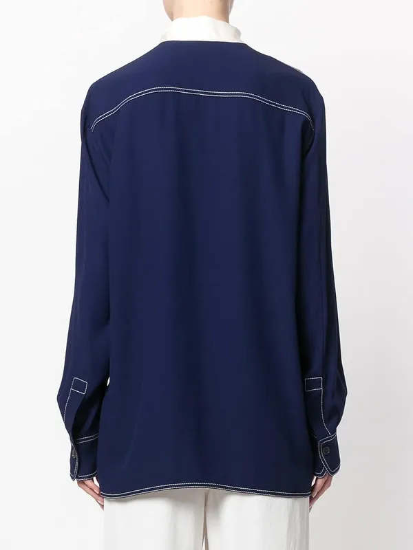 Women'S_Cotton_Blue_Formal_Tie_Shirt