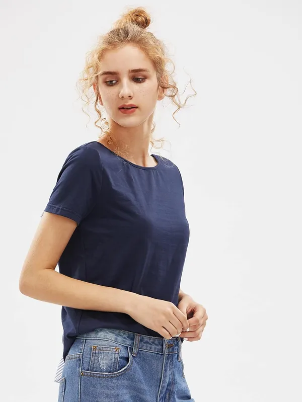 Women'S_Cotton_Blue_Top_|_Blue