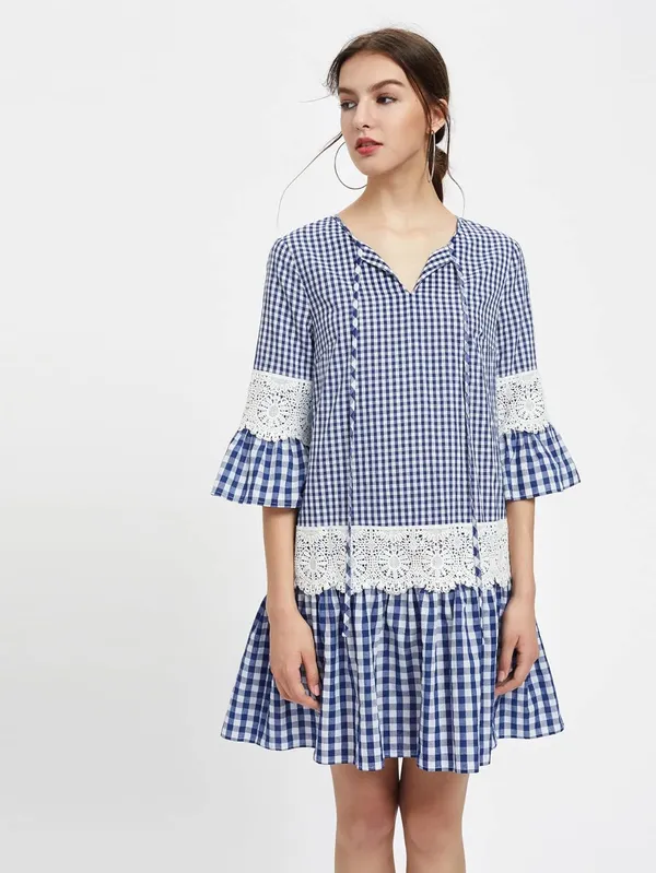 Women'S_Cotton_Check_Dress