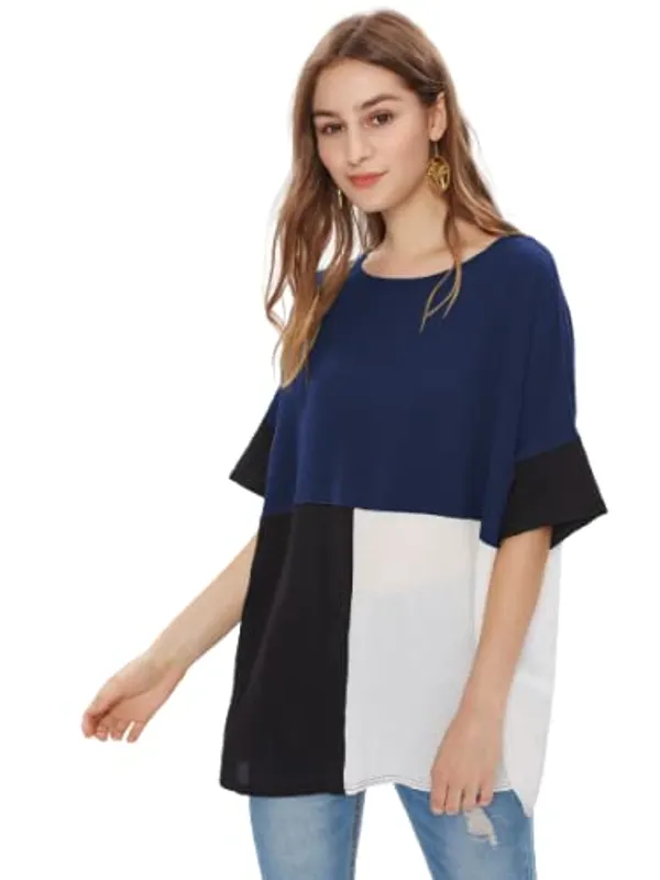 Women'S_Cotton_Color_Blocking_Top_|_Multi_Color