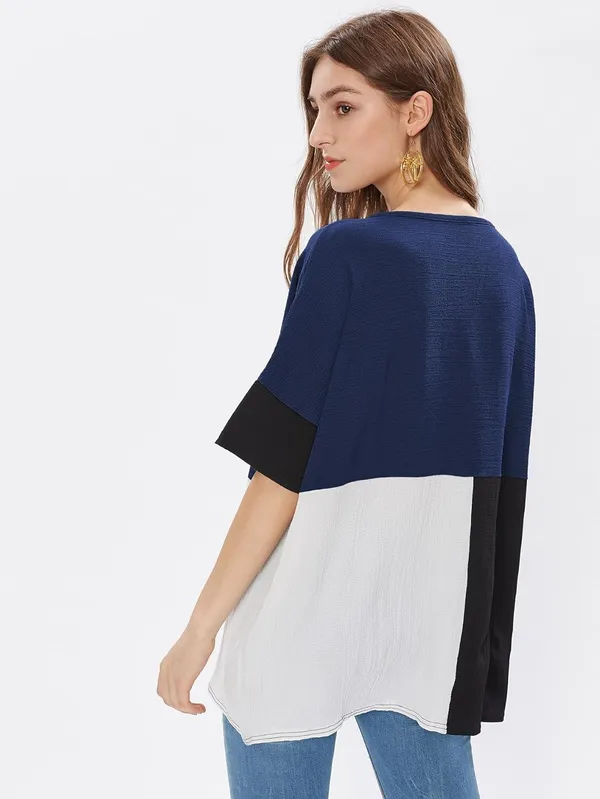 Women'S_Cotton_Color_Blocking_Top_|_Multi_Color