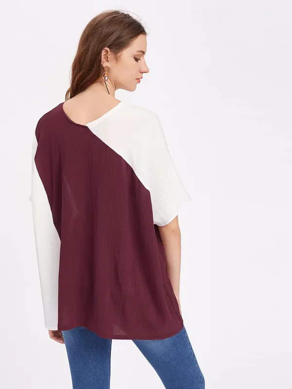 Women'S_Cotton_Color_Blocking_Top_|_Multi_Color_|_S