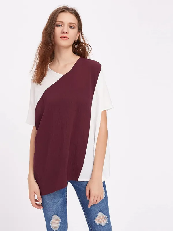 Women'S_Cotton_Color_Blocking_Top_|_Multi_Color_|_S