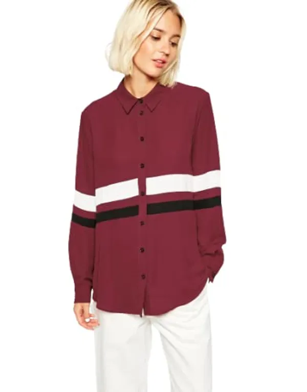 Women'S_Cotton_Mahroon_Strip_Shirt