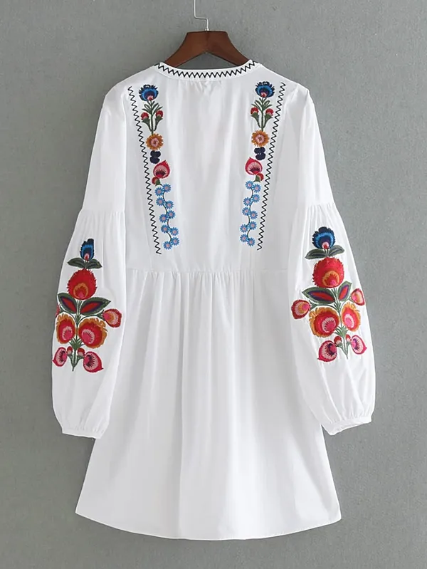 Women'S_Cotton_White_Multi_Embroidery_Tunic_|_White