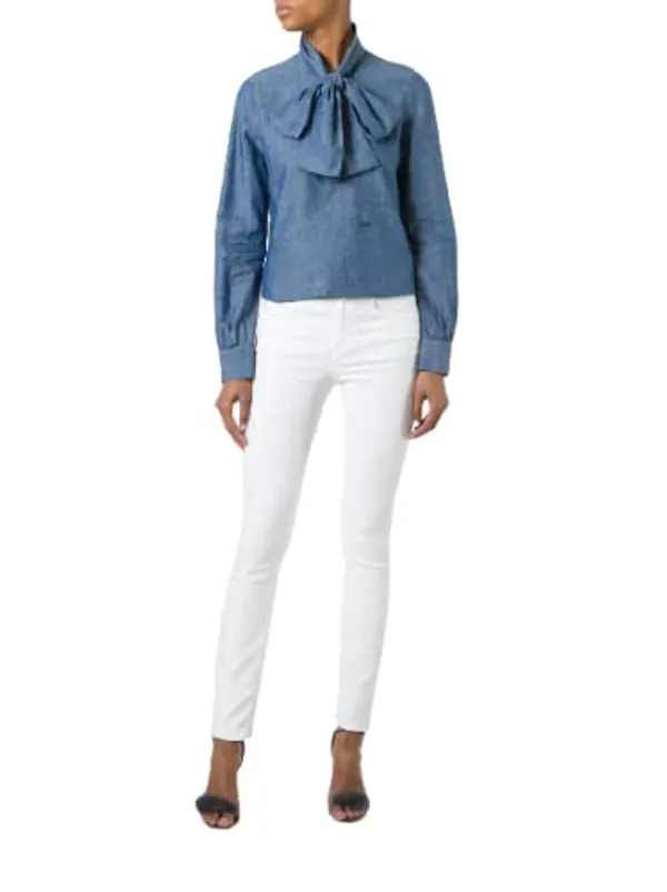 Women'S_Denim_Denim_Tie_Shirt