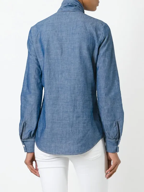 Women'S_Denim_Denim_Tie_Shirt