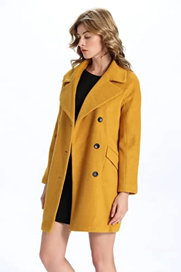 Women'S_Woolen_Yellow_Overlap_Coat