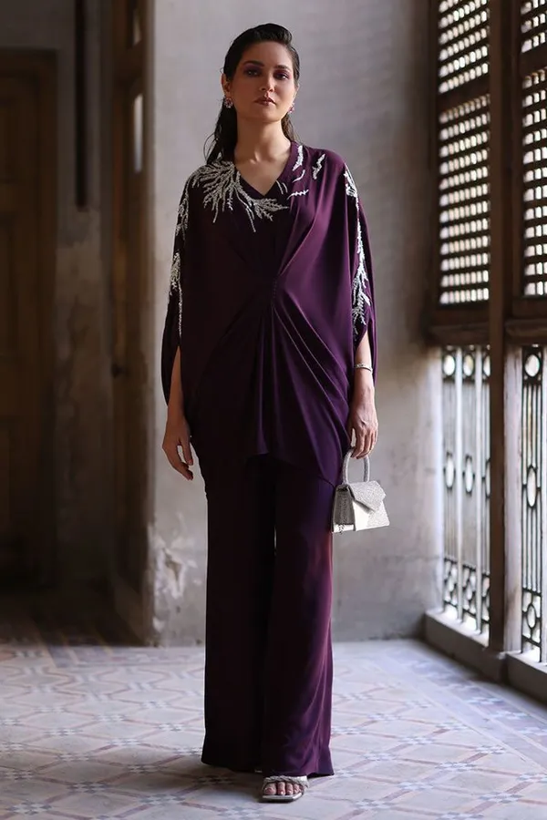 Drape_Drape_Coord_Set_With_Silver_Hand_Embroidery