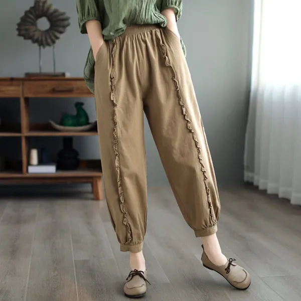 Best_seller_summer_embroidery_pure_cotton_pants