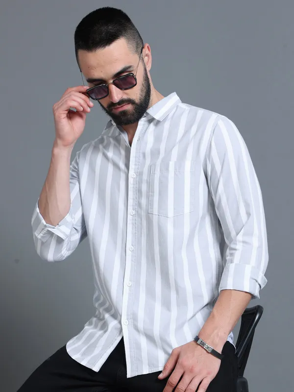 Premium_Mens_Grey_Stripe_Cotton_Shirt