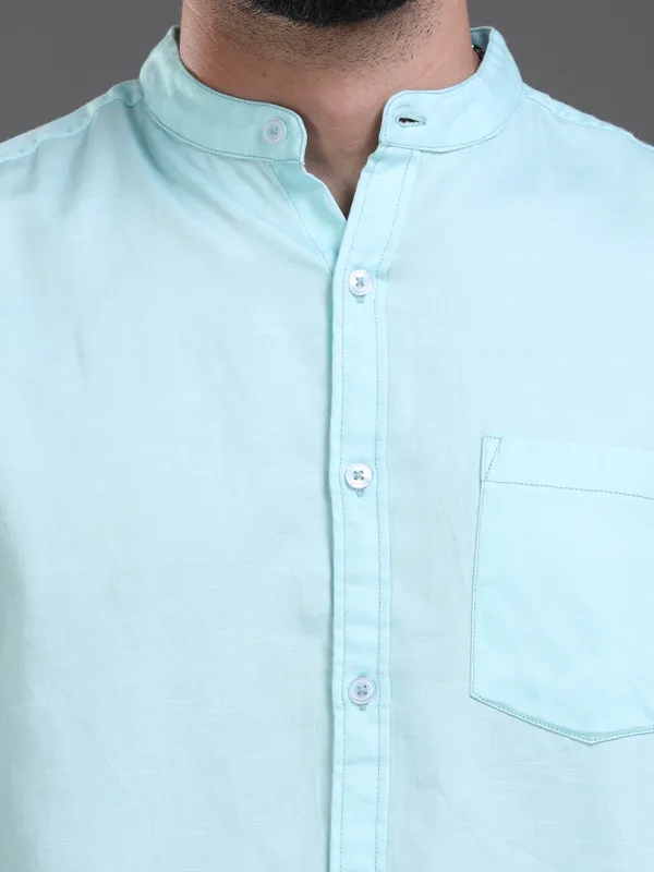 Blue_Color_Premium_Mens_Cotton_Poplin_Plain_Shirt