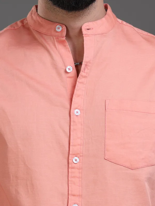 Premium_Mens_Slub_Cotton_Plain_Shirt_(Orange)