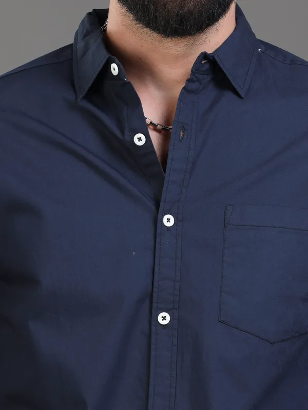 Navy_Blue_Color_Premium_Mens_Cotton_Poplin_Plain_Shirt