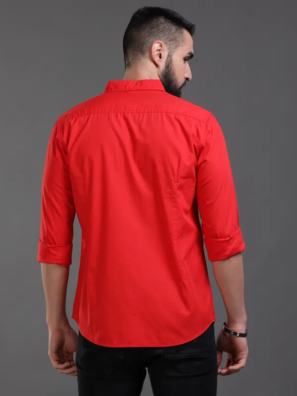 Premium_Mens_Cotton_Poplin_Shirt_Plain_(Red)