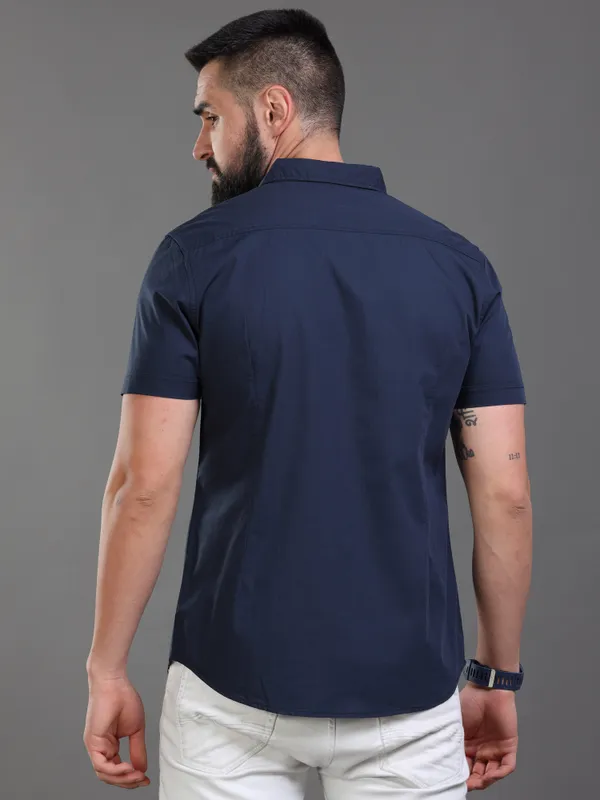 Navy_Blue_Color_Premium_Mens_Cotton_Poplin_Plain_Shirt