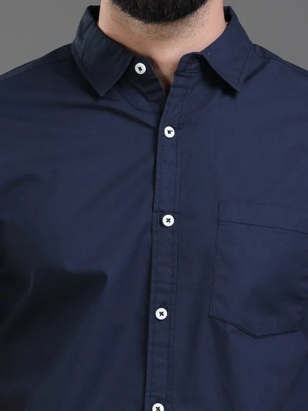Navy_Blue_Color_Premium_Mens_Cotton_Poplin_Plain_Shirt
