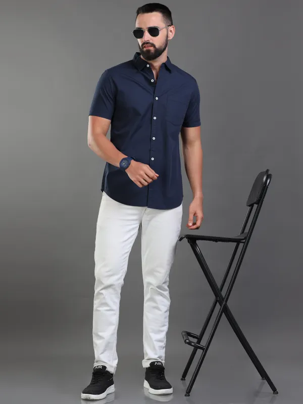 Navy_Blue_Color_Premium_Mens_Cotton_Poplin_Plain_Shirt