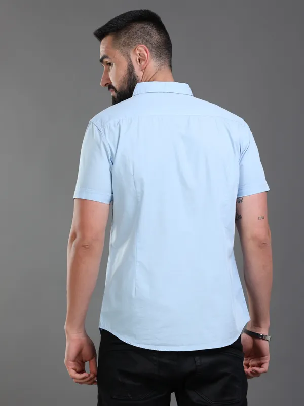 Blue_Color_Premium_Mens_Cotton_Poplin_Plain_Shirt