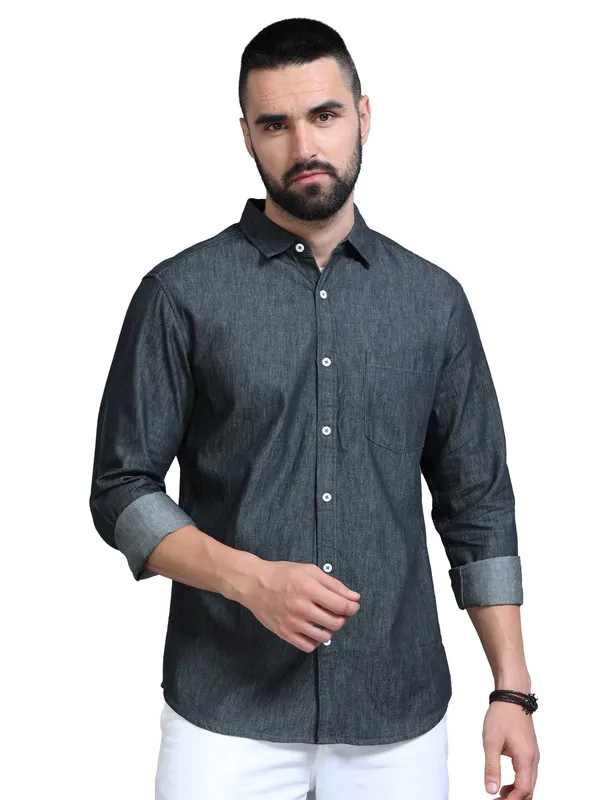 Premium_Mens_Black_Denim_Shirt