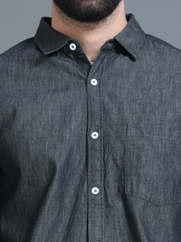 Premium_Mens_Black_Denim_Shirt