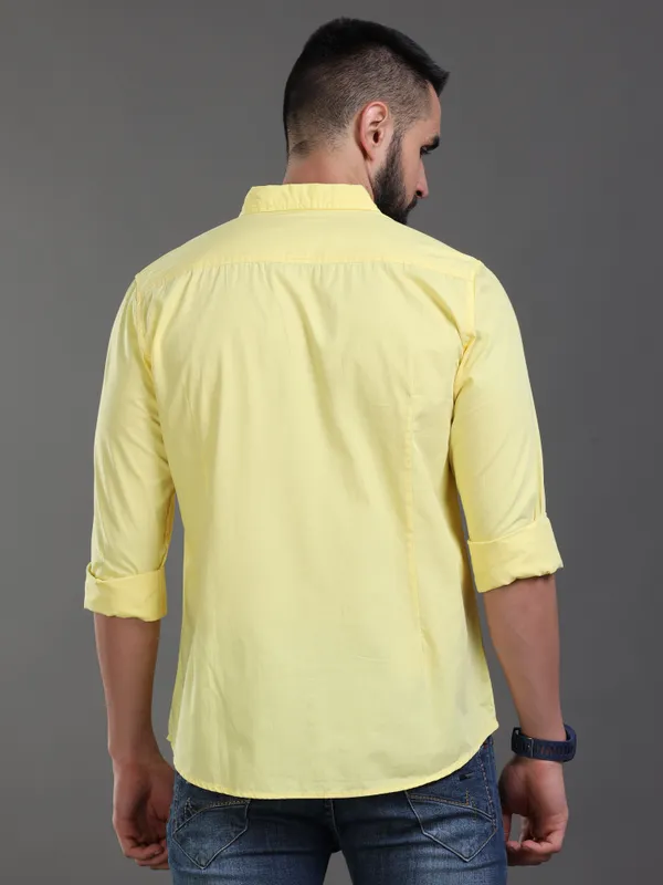 Premium_Mens_Cotton_Poplin_Shirt_Plain_(Yellow)