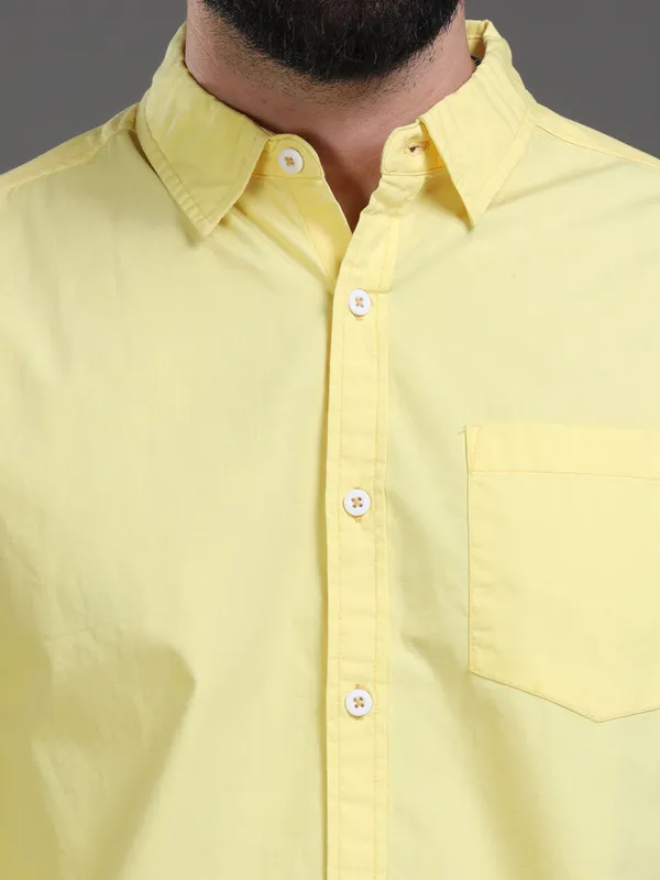 Premium_Mens_Cotton_Poplin_Shirt_Plain_(Yellow)