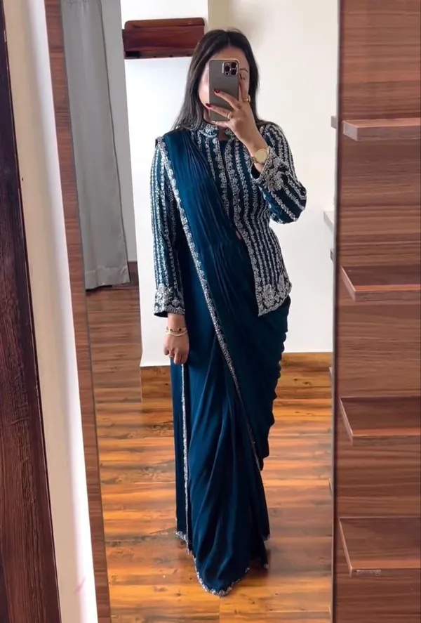 Rama_Premium_Party_WearJACKET__Saree